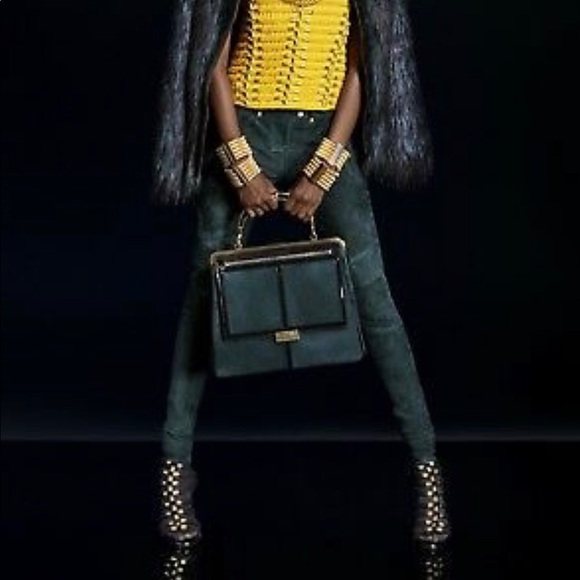 Balmain Green Suede Pants - Picture 5 of 8